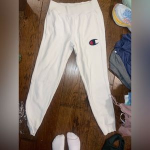 Never worn size small champion off white joggers